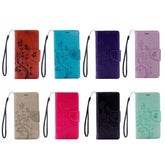 For Galaxy A5 (2017) / A520 Butterflies Love Flowers Embossing Horizontal Flip Leather Case with Holder & Card Slots & Wallet & Lanyard